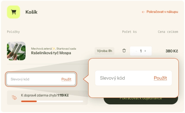Jak uplatnit slevový kód